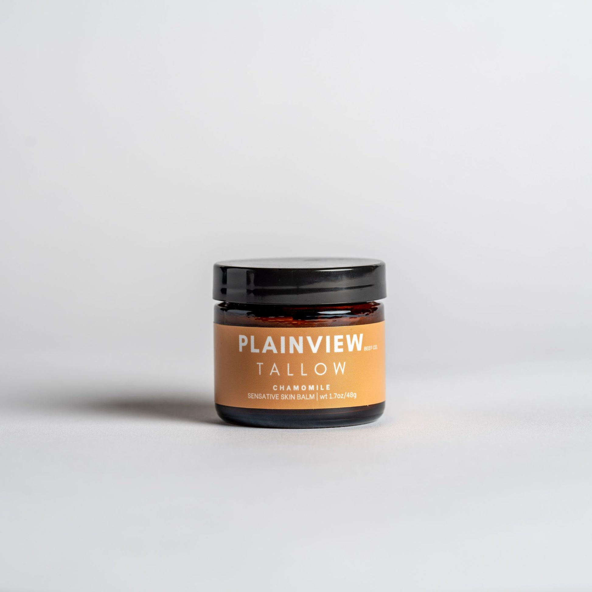 Jar of chamomile tallow balm – natural baby-safe and pregnancy-safe skincare.