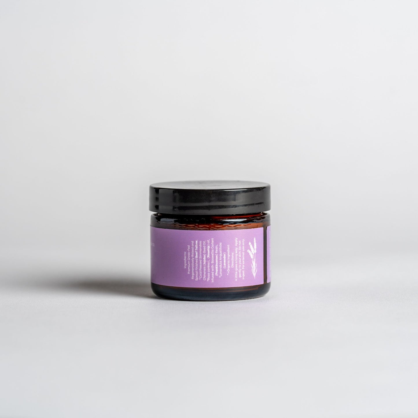 lavender and frankincense tallow face balm jar