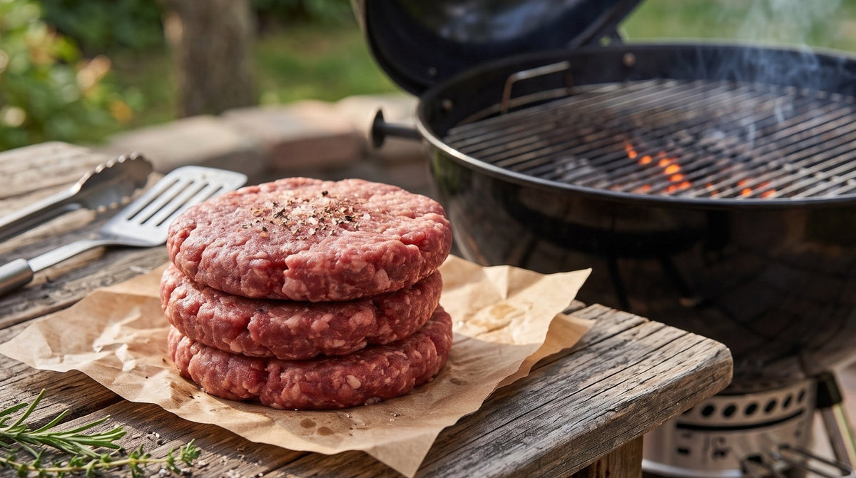 Sprout-Finished Burger Patties