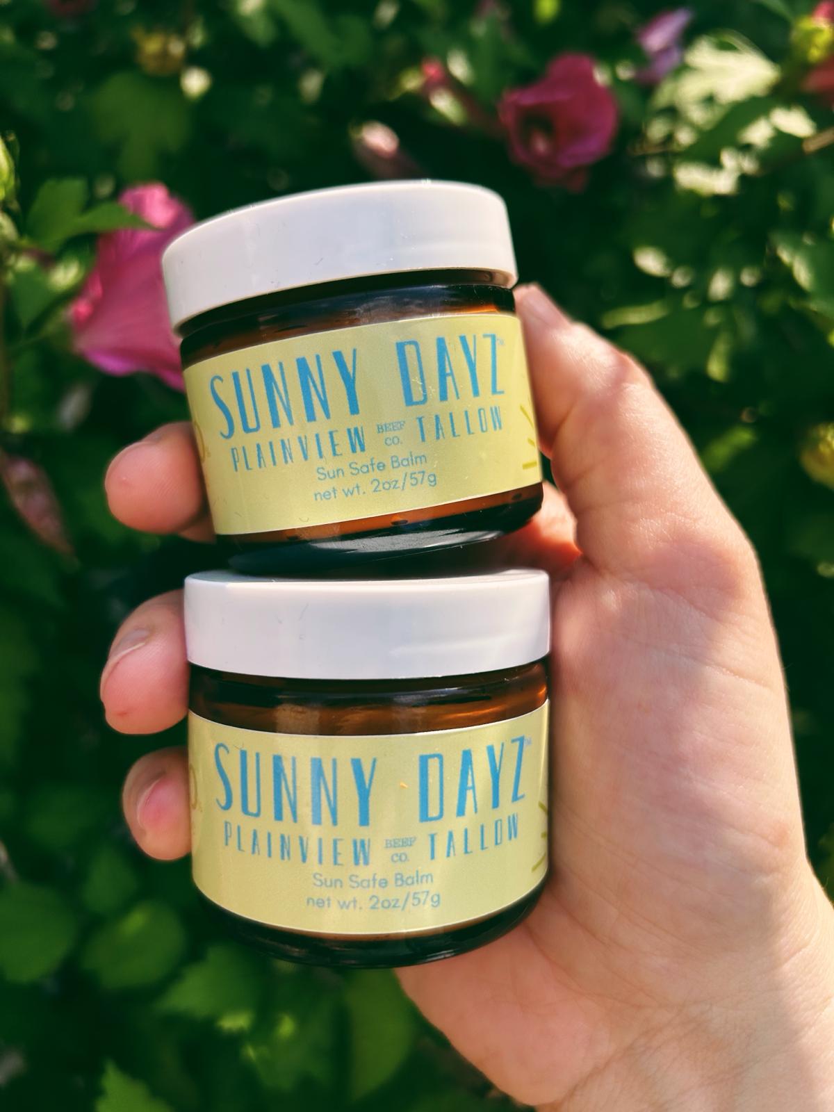 Two natural tallow jars for clean, nourishing skin care