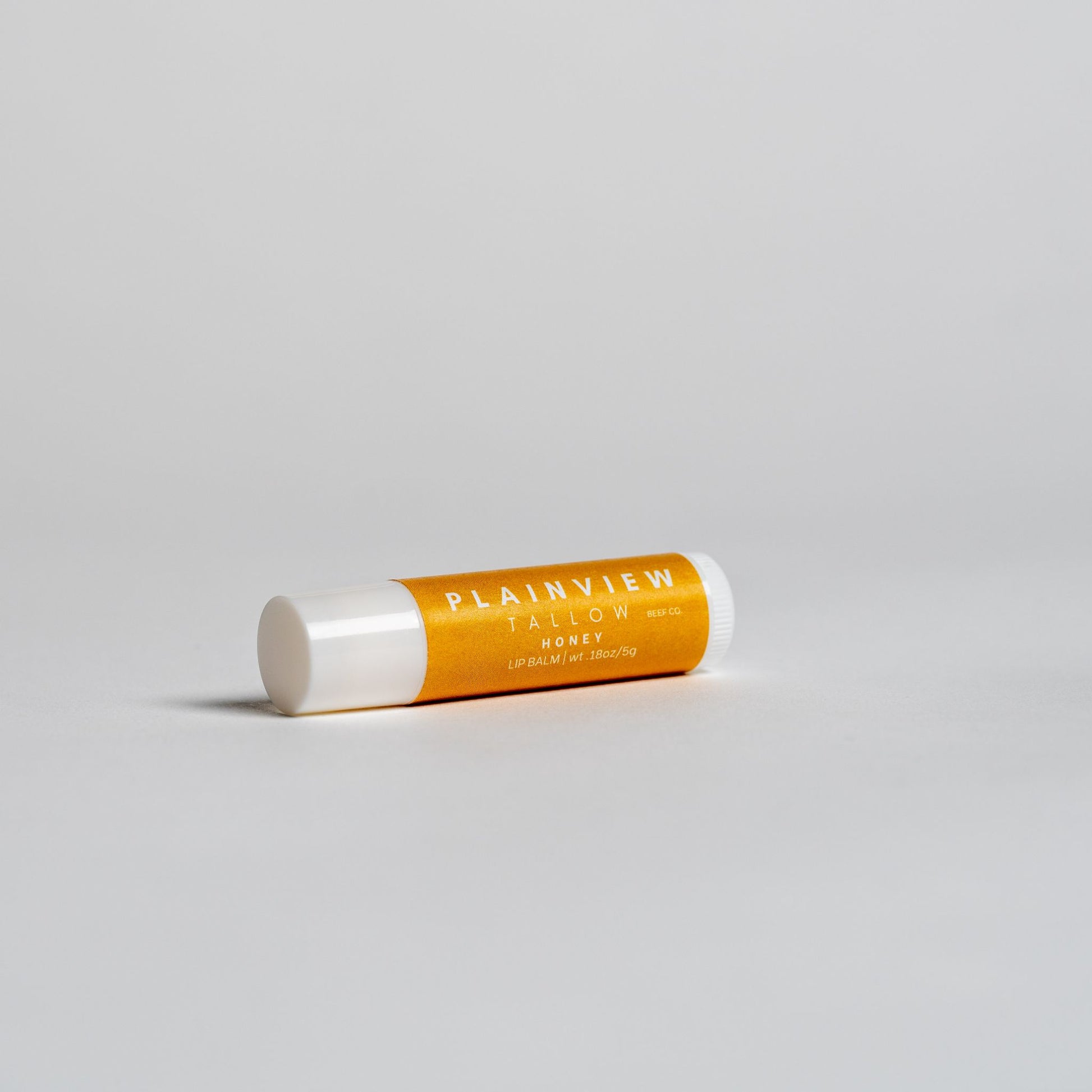 Unscented tallow honey lip balm for soft, hydrated lips