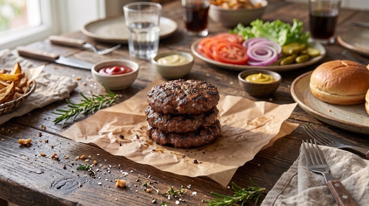 Sprout-Finished Burger Patties