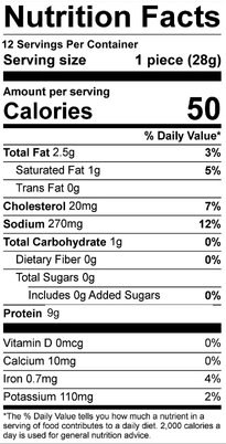 Nutrition facts panel, spicy